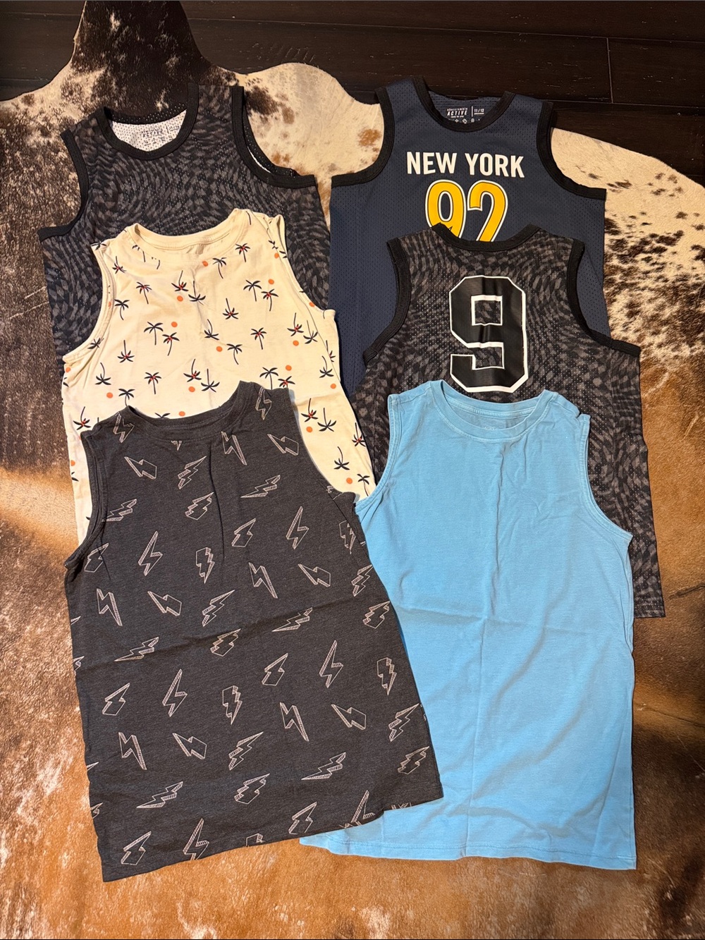Abercrombie & Fitch Boys Tank Top Set - Blue, Black, Cream